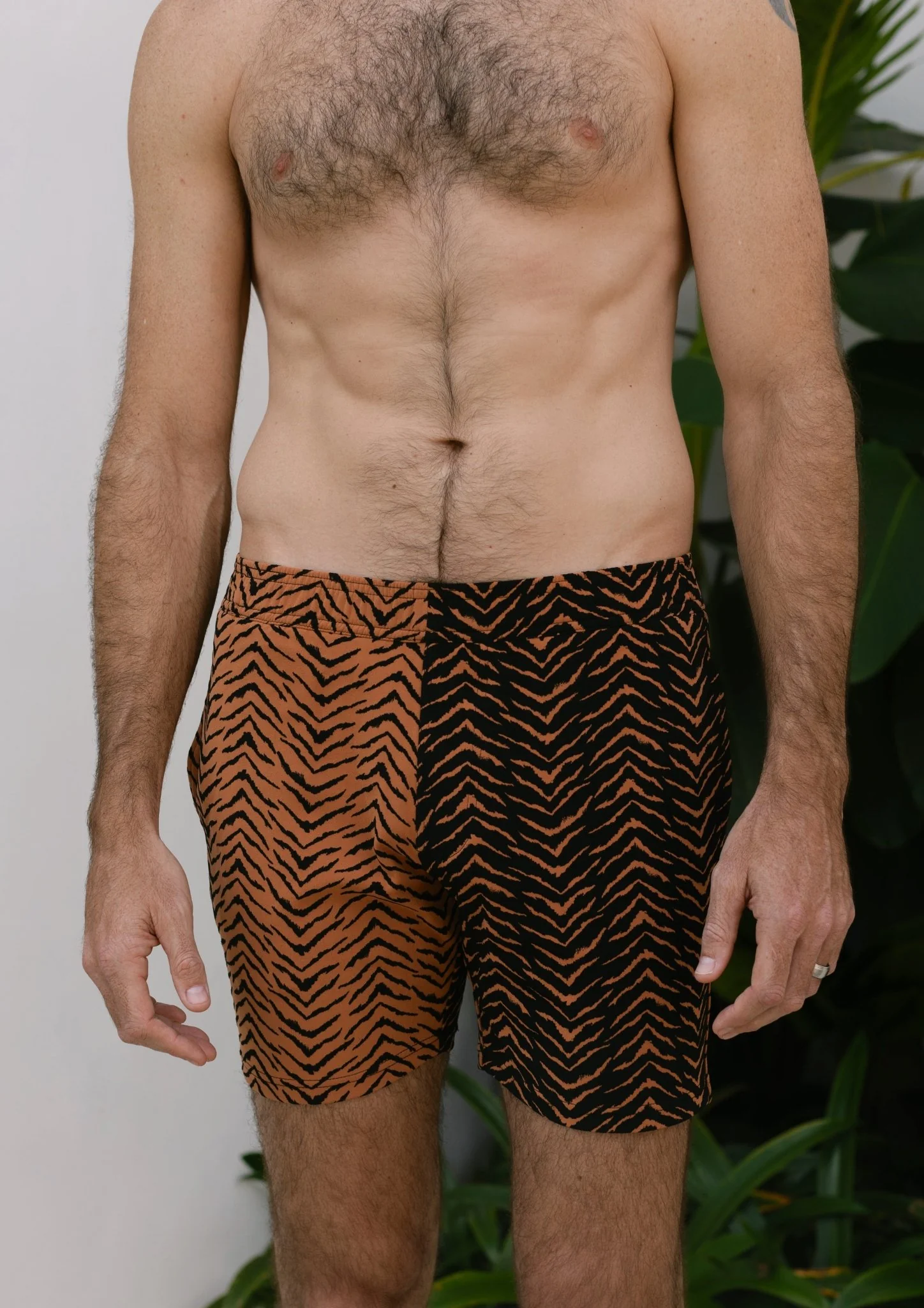 Breakers Elastic Waist Men's Short - Tiger Switch Print - Image 3