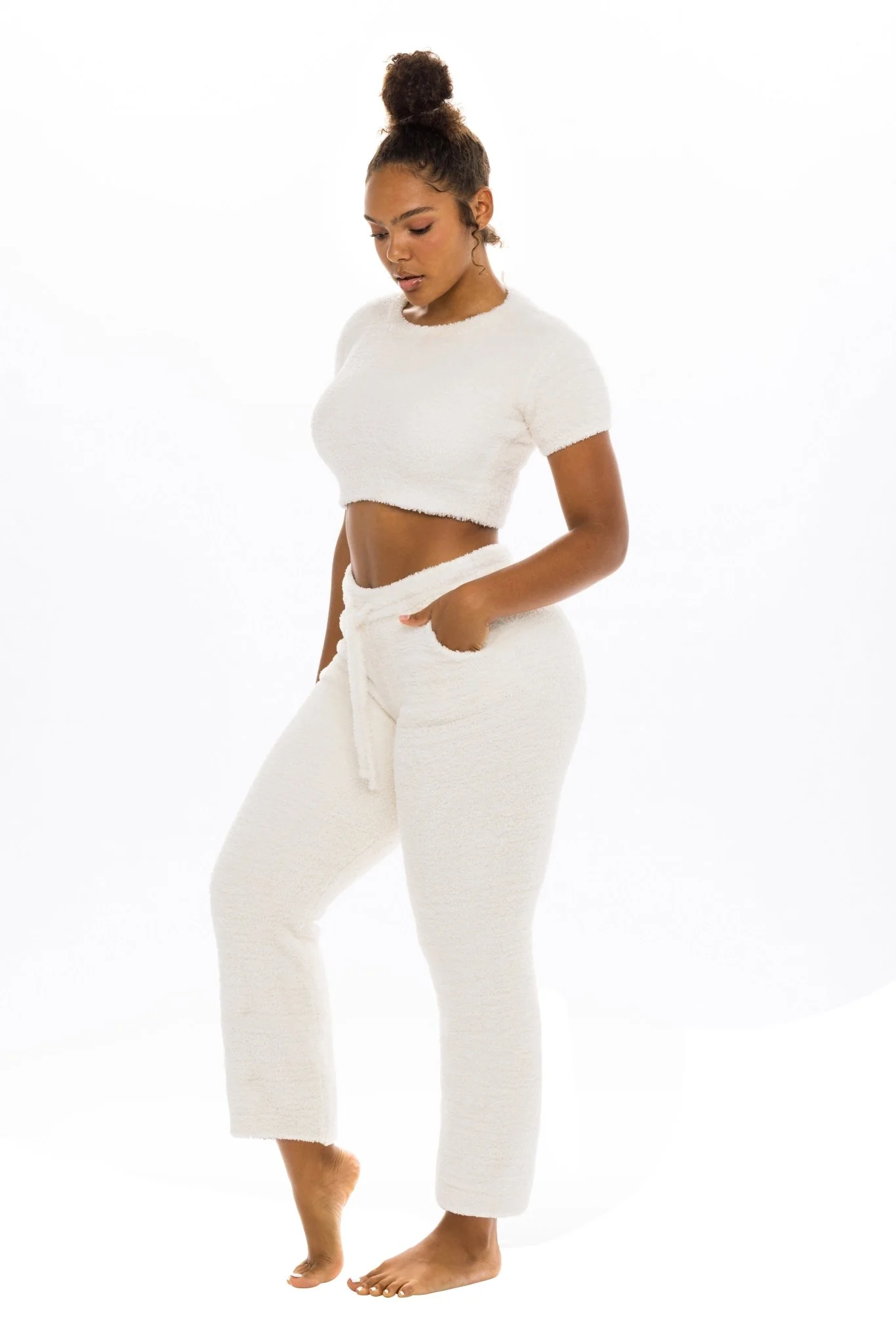 Unwind Crop Top Ivory - Image 8